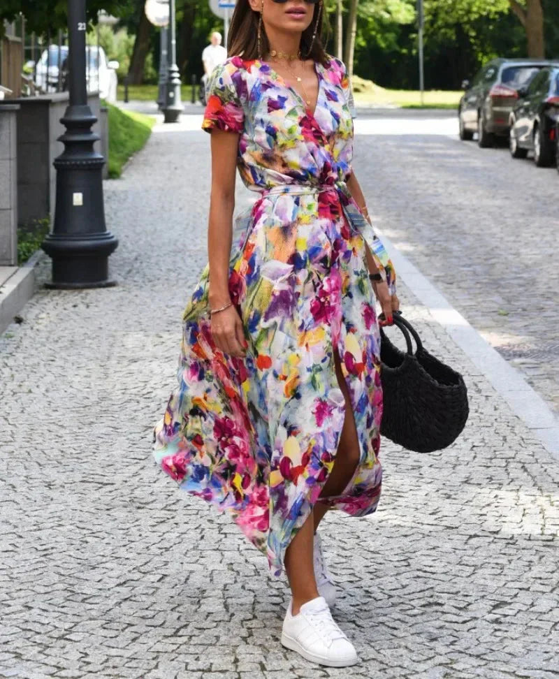 Soléa | Charmantes Wickelkleid mit Blumendetail