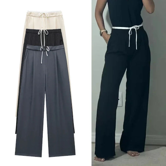 Elisa | Elegante High-Waist-Hose mit weitem Bein